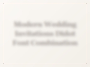 Modern Invitations & Didot: a High-Contrast Pairing