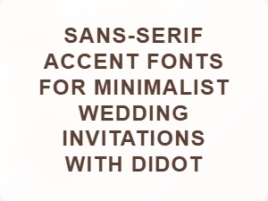 Subtle Sans-Serif Accents for Elegant Minimalist Invitations